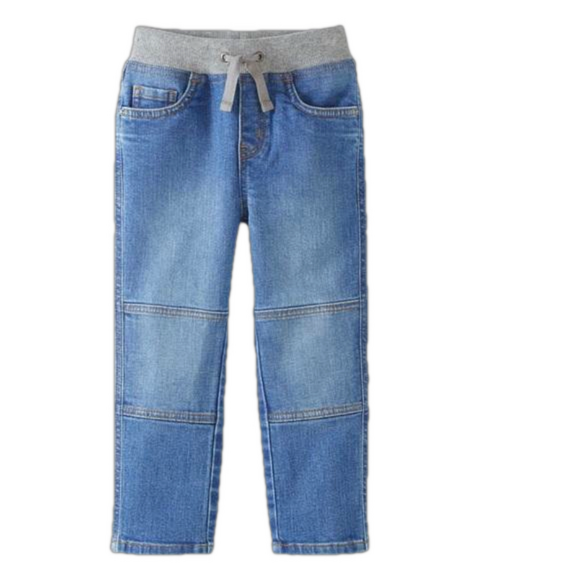 Hanna Andersson 12 Boys Relaxed Classic Pull On Jeans Medium Light Wash - Picture 1 of 7